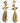 Katerina Psoma Pair of gold earrings with teardrops