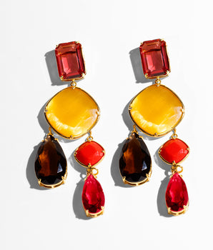 Katerina Psoma Memphis Red Drop Earrings