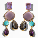 Katerina Psoma Memphis Purple Drop Earrings