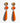 Katerina Psoma Pair of orange drop earrings with gold accents 