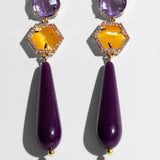 Katerina Psoma Ruby Purple Drop Earrings