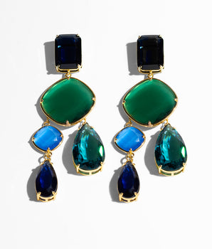 Katerina Psoma Memphis Green Drop Earrings