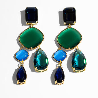 Katerina Psoma Memphis Green Drop Earrings