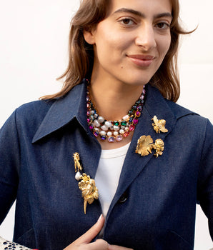 Katerina Psoma Wasp Gold Platted Brooch