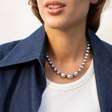 Katerina Psoma Grey pearl short necklace