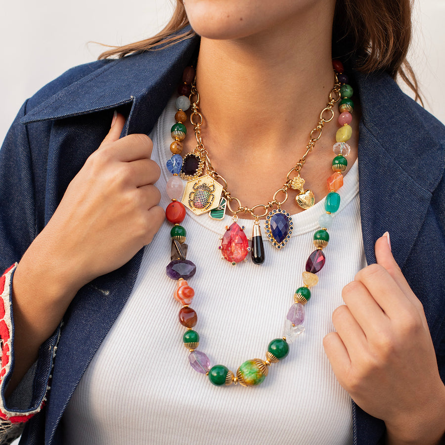 Claudia Chain Necklace with Charms