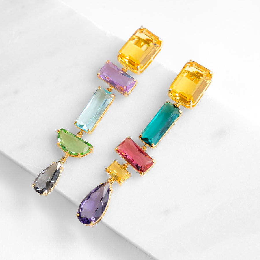 Luciana Crystal Dangle Earrings