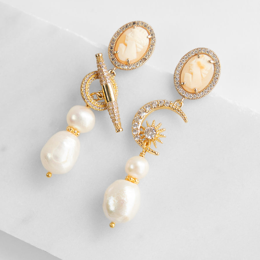 Katerina Psoma Margherite Pearl Earrings