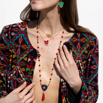 Katerina Psoma Purple Evil Eye Rosary