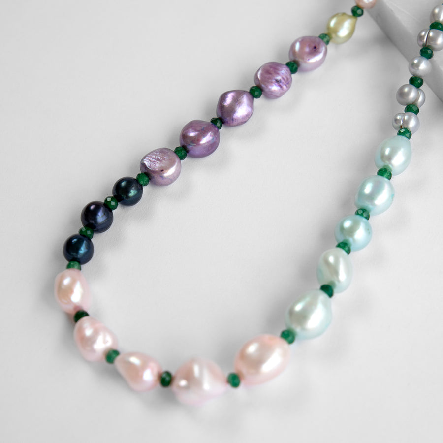Katerina Psoma Margherite Short Colorful Pearl Necklace
