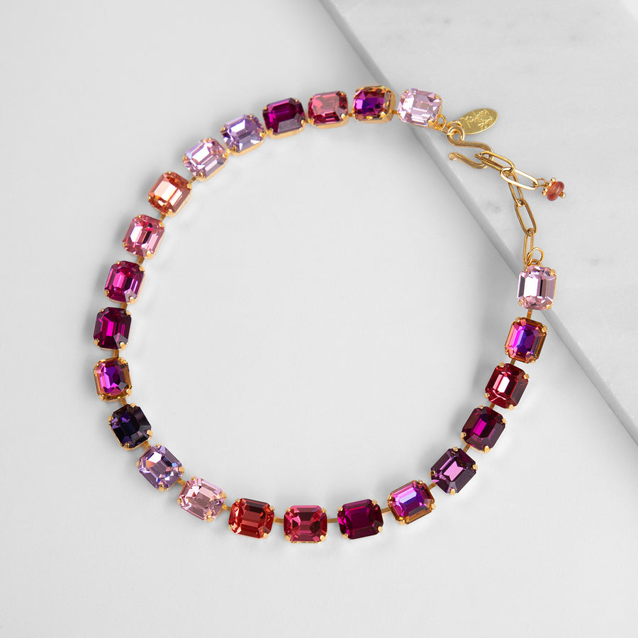 Luciana Necklace with Colored Crystals