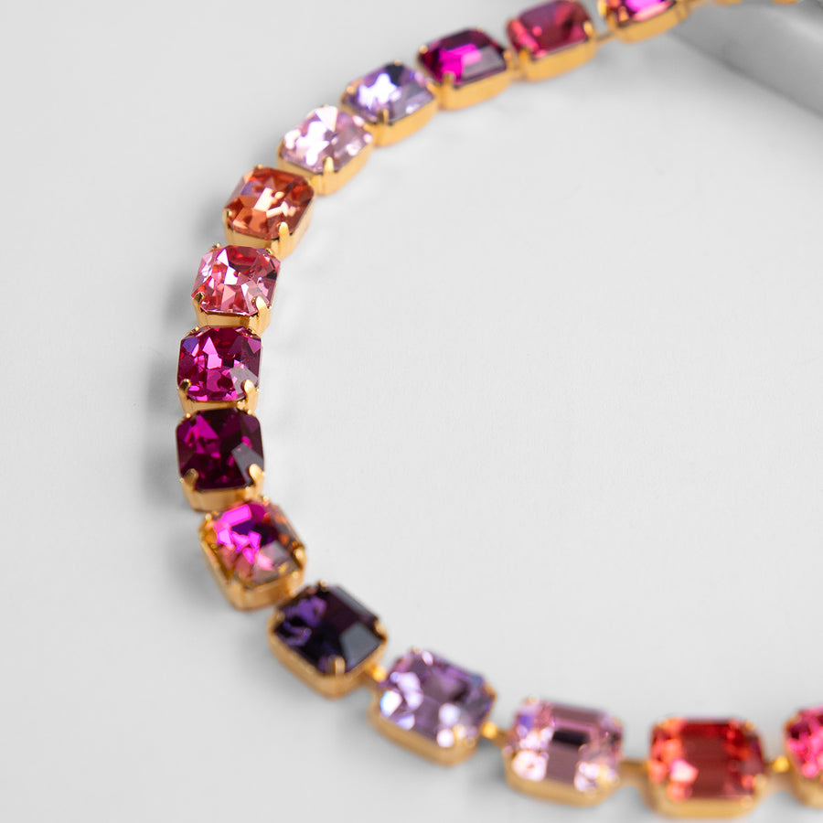 Luciana Necklace with Colored Crystals