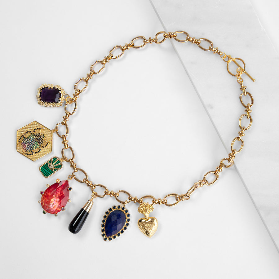Claudia Chain Necklace with Charms