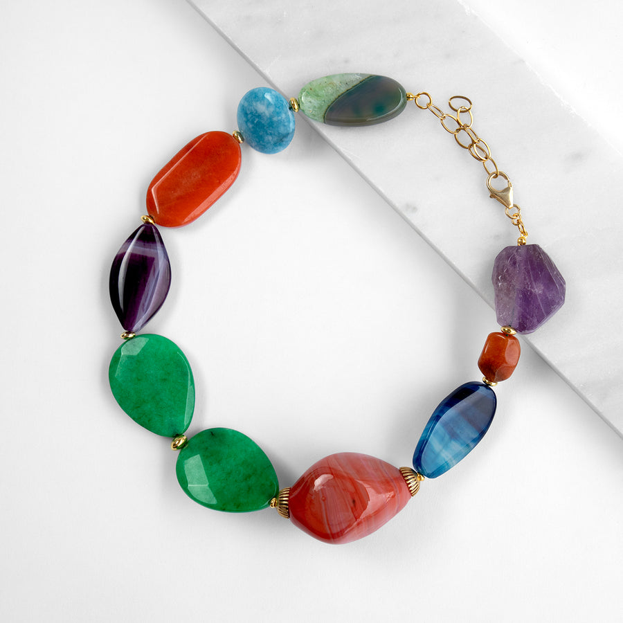 Marley Short Necklace with Stones