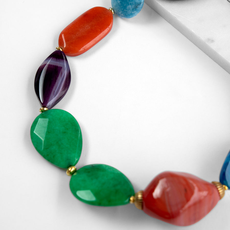 Marley Short Necklace with Stones