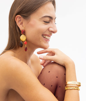 Katerina Psoma Memphis Red Drop Earrings
