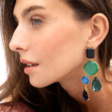 Katerina Psoma Memphis Green Drop Earrings