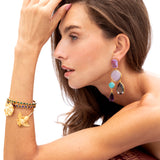 Katerina Psoma Memphis Purple Drop Earrings