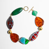 Katerina psoma short necklace with stones, eads and Murano glass