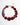 Katerina Psoma Red short necklace with Murano glass and acrylic beads