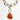 Katerina Psoma Gold chain necklace with an amber pendant 