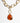 Katerina Psoma Gold chain necklace with an amber pendant 