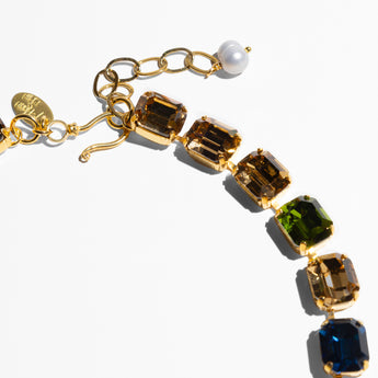 Katerina Psoma short necklace with coloured crystals