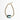 Katerina Psoma Short necklace with gold chain and a central green and white marbled bead 