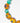 katerina Psoma short necklace with green jade and amber resin adonrned with ethnic motifs