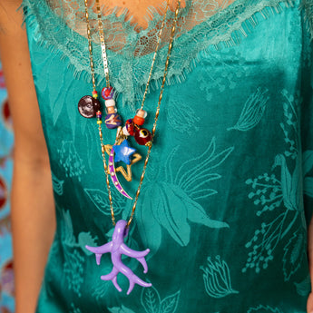 Katerina Psoma Lilac Long Murano Pendant