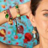 Katerina Psoma Aylin Unmatched Charm Earrings with turquoise drops