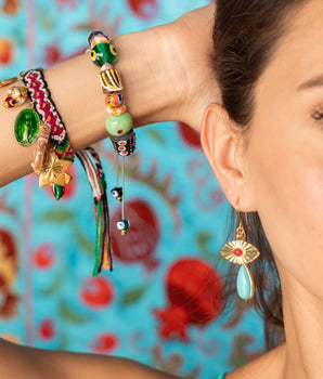 Katerina Psoma Aylin Unmatched Charm Earrings with turquoise drops
