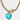 Katerina Psoma Gold chain short necklace with a blue heart charm and arrow pendant