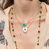 Katerina Psoma Turquoise Evil Eye short Necklace