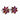 Katerina Psoma Pair of clip earrings with multicolored red gemstones 