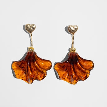 Katerina Psoma Dangle earrings with turtle acrylics