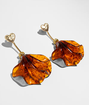 Katerina Psoma Dangle earrings with turtle acrylics