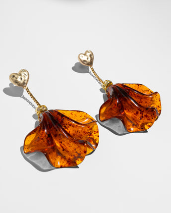 Katerina Psoma Dangle earrings with turtle acrylics