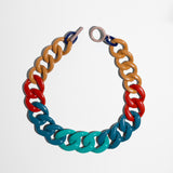 Katerina psoma Colorful chain-style necklace with acrylic links