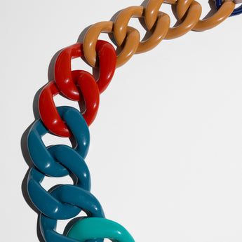 Katerina psoma Colorful chain-style necklace with acrylic links