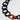 Katerina Psoma Colorful acrylic chain short necklacet with black, orange, gray, links 