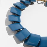 Katerina Psoma Blue short acrylic necklace with a gold clasp 