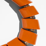 Katerina Psoma Orange short acrylic necklace with a gold clasp 