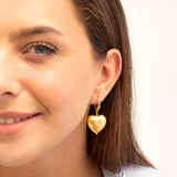 Katerina Psoma Hoops with Metal Hearts