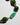 Katerina Psoma shor necklace with green beads and blue murano glass
