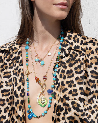 Katerina Psoma Brigitte Turquoise Long Necklace