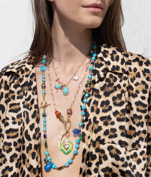 Katerina Psoma Brigitte Turquoise Long Necklace