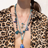 Katerina Psoma Amore Blue Charm Necklace