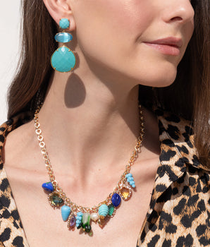 Katerina Psoma Albia Turquoise Short Necklace