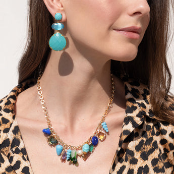 Katerina Psoma Albia Turquoise Short Necklace